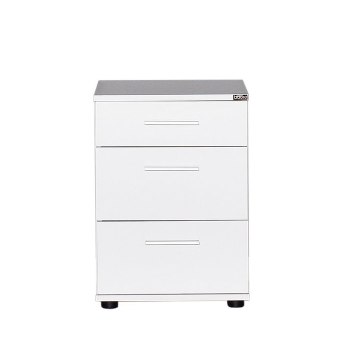 Hanah Home Mesita de Noche Kmd-530-Bb-1 Blanca 3 Cajones